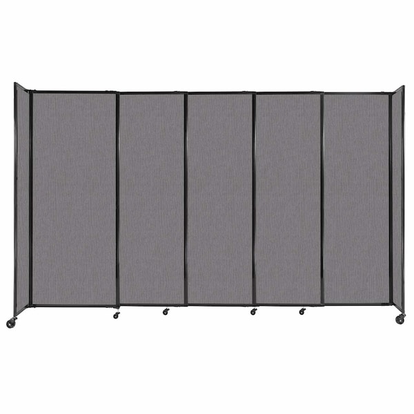 StraightWall Sliding Portable Partition 11'3" x 6'10" Slate Fabric